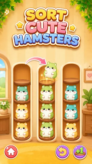 Hamster Sort Puz: Color Piles Screenshot 1