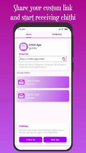 Chithi App: digital letters Screenshot 2