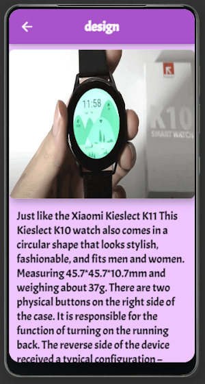 K10 smart watch guide Screenshot 0
