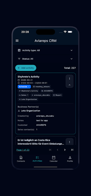 AVIAREPS CRM Screenshot 3