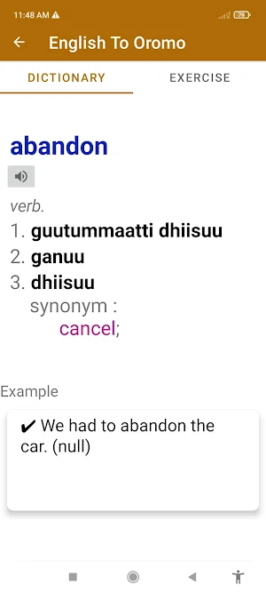 English To Oromo Dictionary Screenshot 3