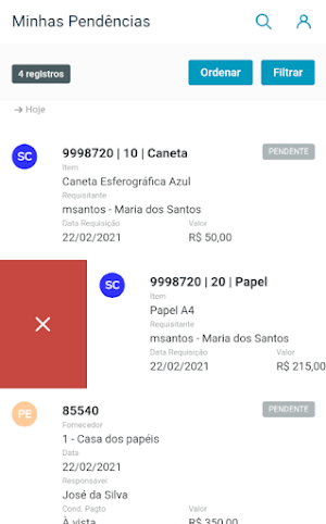 Minhas Pendências de Aprovação Screenshot 3