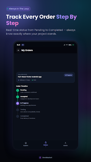 DevMarket - Hire App Developer Screenshot 0