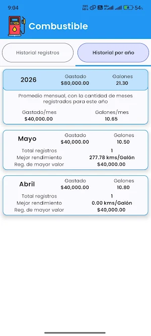 Historial Carro Mantenimientos Screenshot 3
