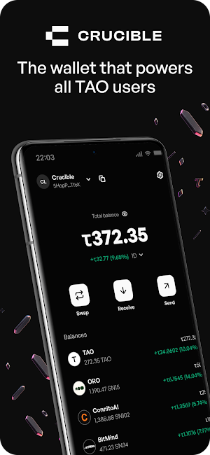 Crucible: Bittensor Wallet Screenshot 0