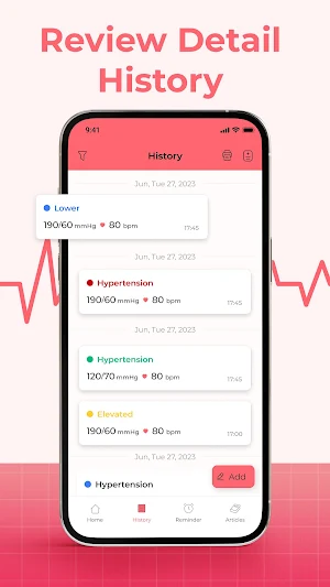 BP Tracker: Blood Pressure App Screenshot 3