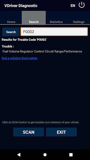 Vdriver Diagnostic Screenshot 1