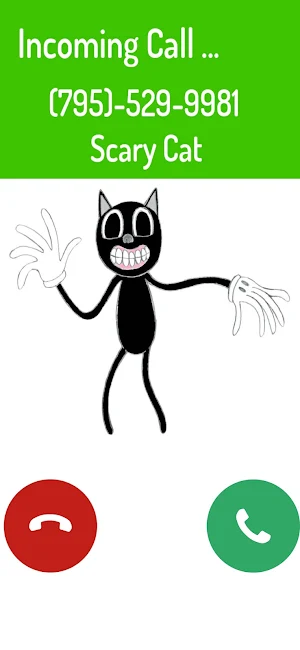 Scary Cat Cartoon Call Video a Screenshot 2