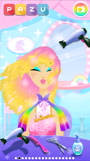 Girls Hair Salon Unicorn - Hairstyle kids games Screenshot 0