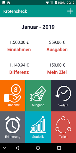 Haushaltsbuch Ausgaben Manager Screenshot 0