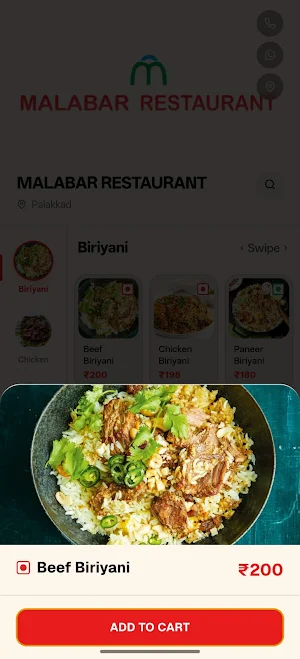 Malabar Restaurant Screenshot 1