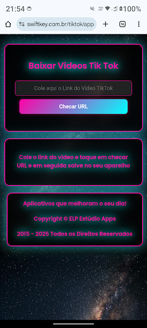 TikToke baixador de videos TT Screenshot 1