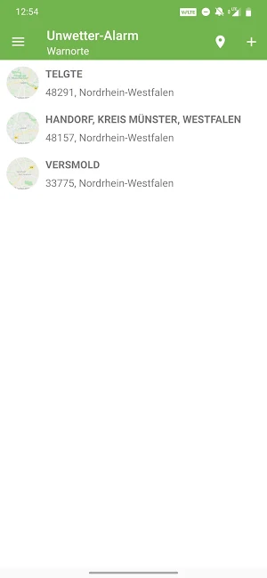 Unwetter-Alarm Screenshot 2