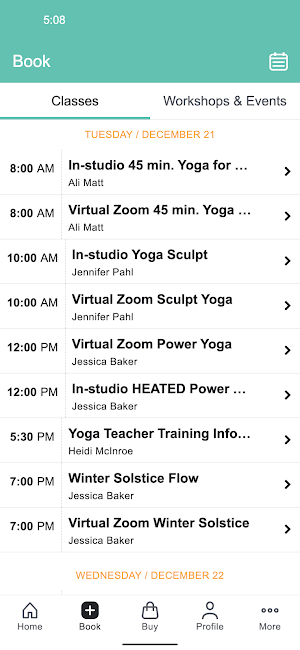 Twist Yoga Studio Screenshot 1