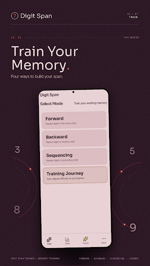 Digit Span Trainer Screenshot 0