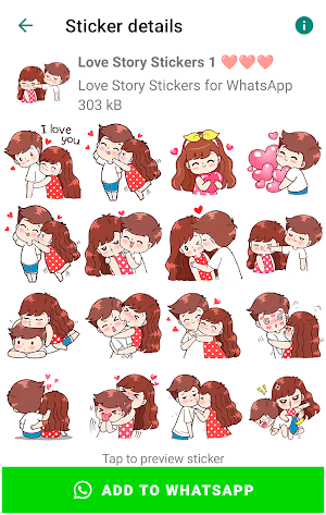 Love Story Stickers Screenshot 1