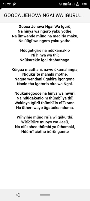 Nyimbo Cia Kuinira Ngai Screenshot 0