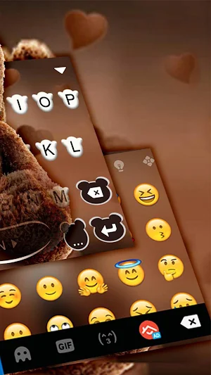 Brown Teddybear Keyboard Theme Screenshot 2