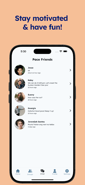 Pace Friends Walk & Run Groups Screenshot 3