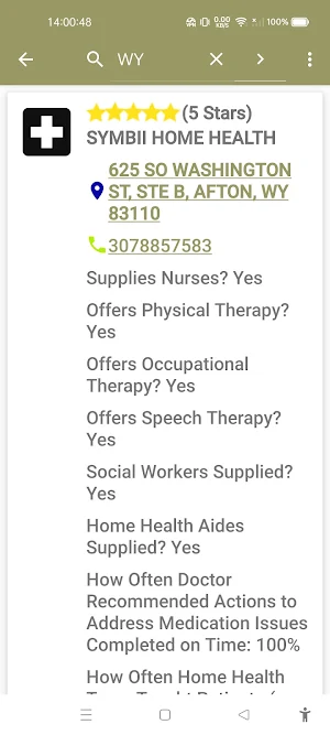 Home Health Services Ratings Screenshot 3