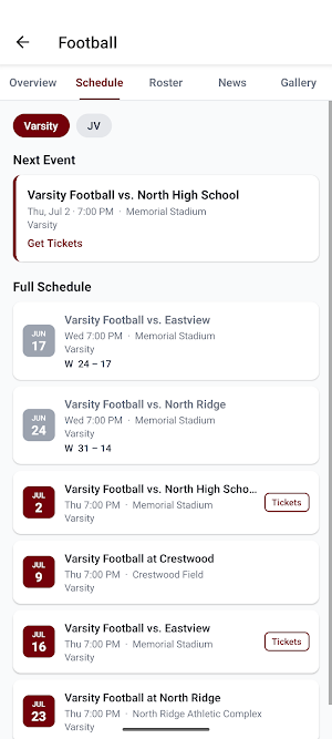 East Gaston High Athletics Screenshot 1