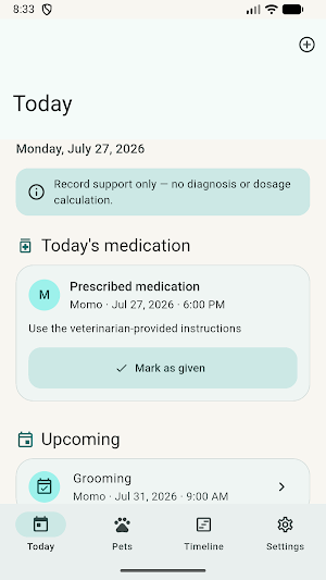 Pet Health & Care Binder Screenshot 0