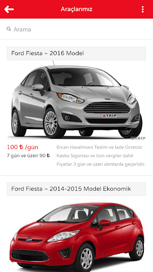 Trip Rent A Car Screenshot 1