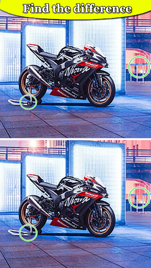 Spot Difference Kawasaki Ninja Screenshot 0