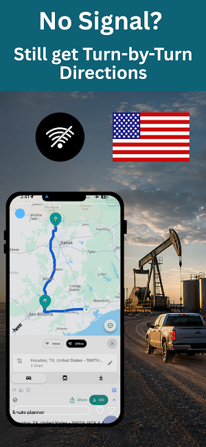 Oilfield Route - Offline GPS Screenshot 0
