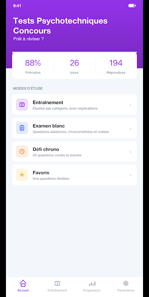 Test Psychotechniques Concours Screenshot 0