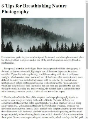 Photography Tips & Techniques Screenshot 2