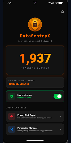 DataSentryX: Tracker Blocker Screenshot 0