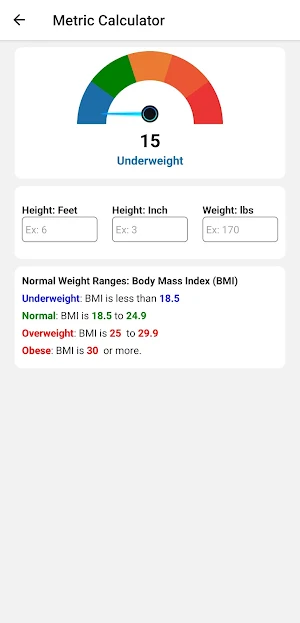 BMI Calculator Screenshot 0