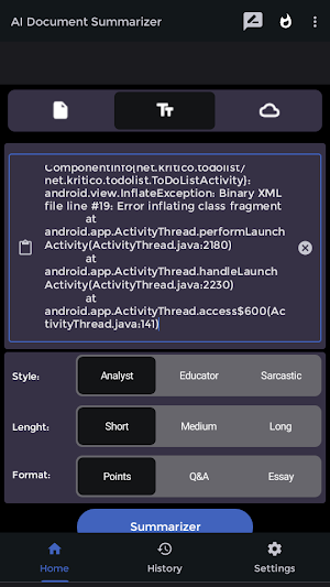 AI Document & Text Summarizer Screenshot 3