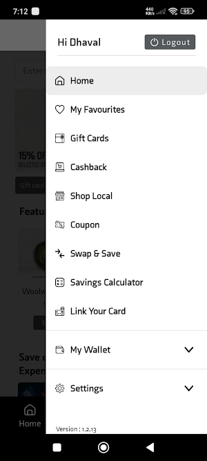 Tim Adams Rewards Screenshot 0