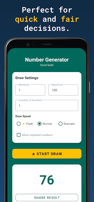 Random Number Generator Screenshot 1