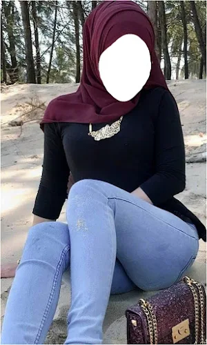 Hijab Girl Jeans Photo Suits Screenshot 1