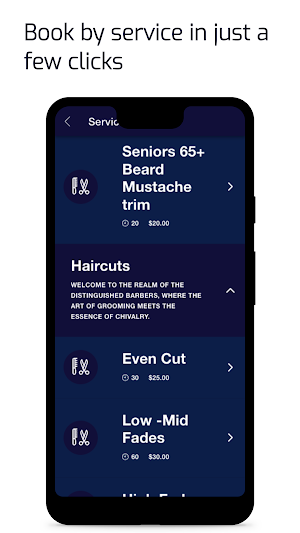 Groomed gentlemen’s barbershop Screenshot 2