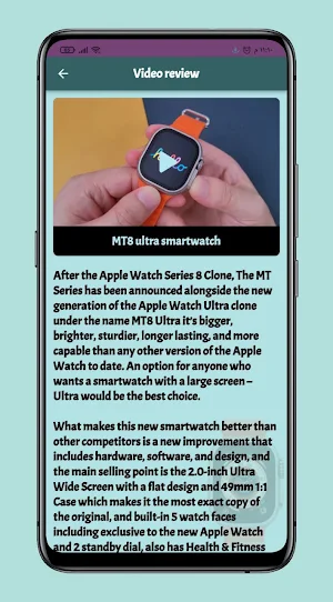 MT8 ultra smartwatch Guide Screenshot 2