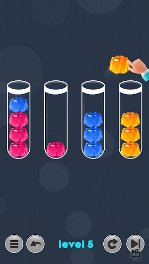 Jelly Color Sorting Puzzle 3D Screenshot 1