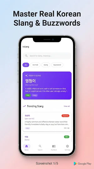 kslang: Korean Swear Words Screenshot 0