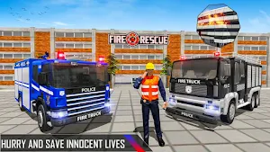 Police Ambulance Fire Truck Simulator 2021 Screenshot 0