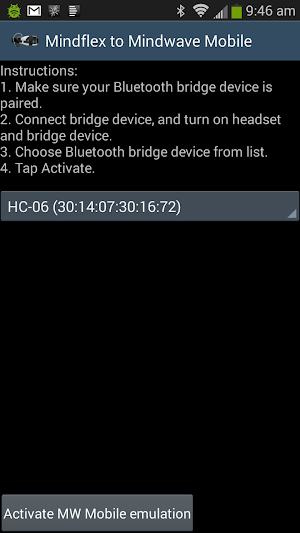 Mindflex to Mindwave Mobile Screenshot 0