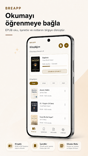 Breapp: Not Defteri - E-Reader Screenshot 1