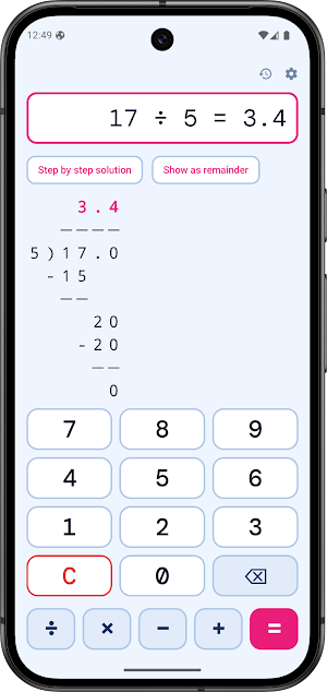 Long Division Calculator Screenshot 1