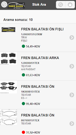 Ömer Şahin Otomotiv B2B Screenshot 2