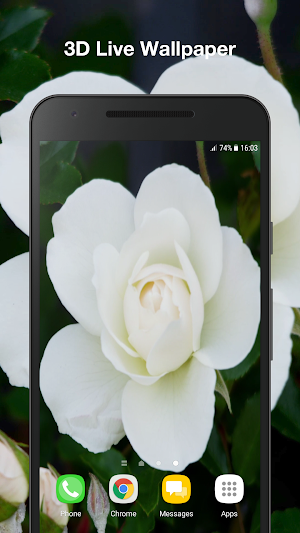 White Rose Live Wallpaper Screenshot 0