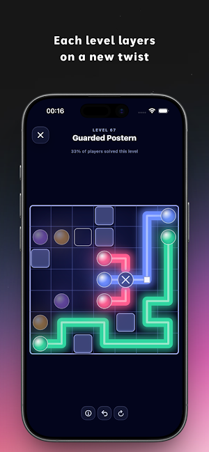 Fluxia: Numberlink Path Puzzle Screenshot 1