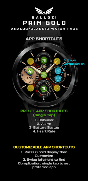 BALLOZI Prim Gold Watch Face Screenshot 2