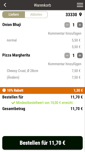 Khazana - Indischer Restaurant Screenshot 1